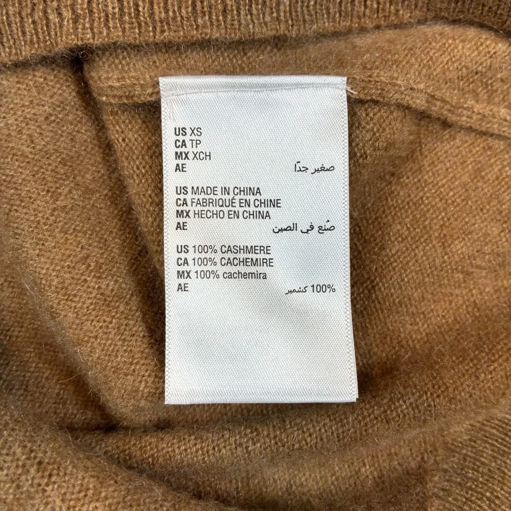 Charter Club Cashmere Sweater Womens XS Table V-Neck Pullover Luxury Classic NWT